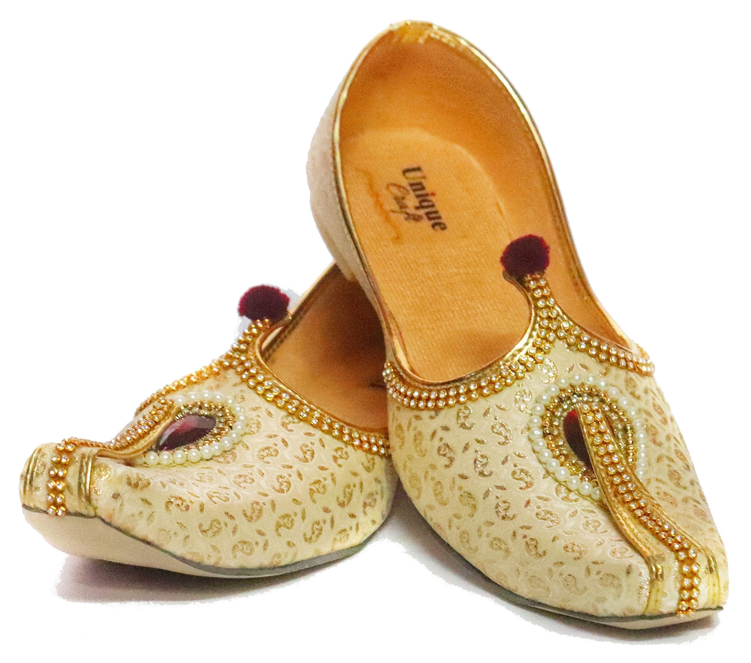 Unique Craft Mens White Wedding Mojari Narrow (Numeric_7) (B0B39D5JJT) Amazon Price History, Amazon Price Tracker