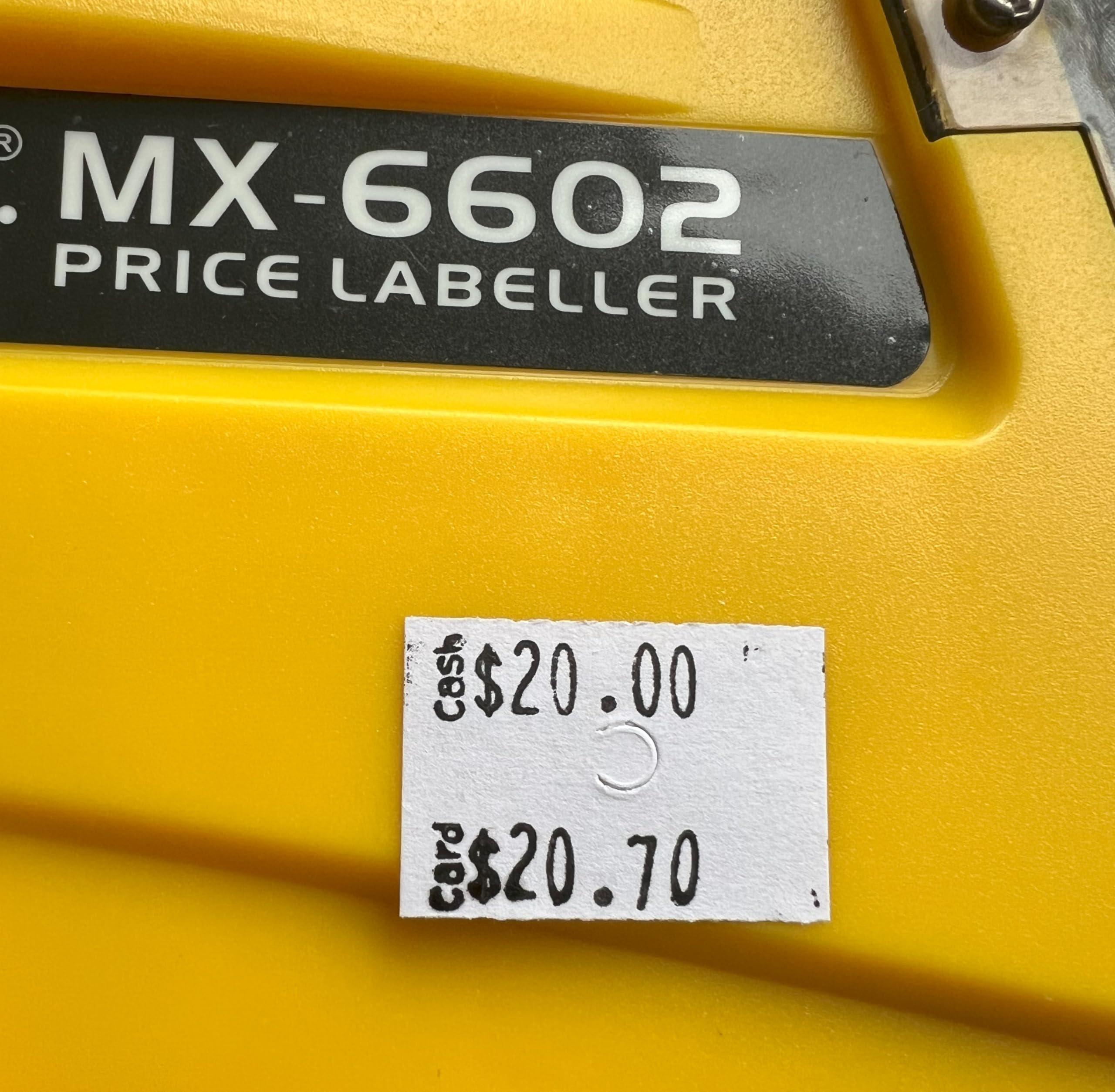 Generic MX-6602 Dual Pricing Label Gun for New York Merchants – Compliant with New State Law for Card and Cash Pricing, Medium