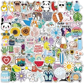100 Pcs Stickers Aesthetic, Pegatinas para Decorar Botellas Pegatinas de Vinilo para Botella Para Guitarra, Taza, Botella ...