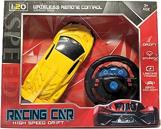 سيارة بجهاز تحكم عن بعد الوان متعددة مقاس 1:20 (اصفر)