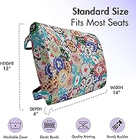 Vista 193 de Lunarable Teal Travel Pillow Neck Rest, Aquatic Fauna Theme Hand Drawn Style Various Starfish in Blue Shades, Memory Foam Traveling Accessory for