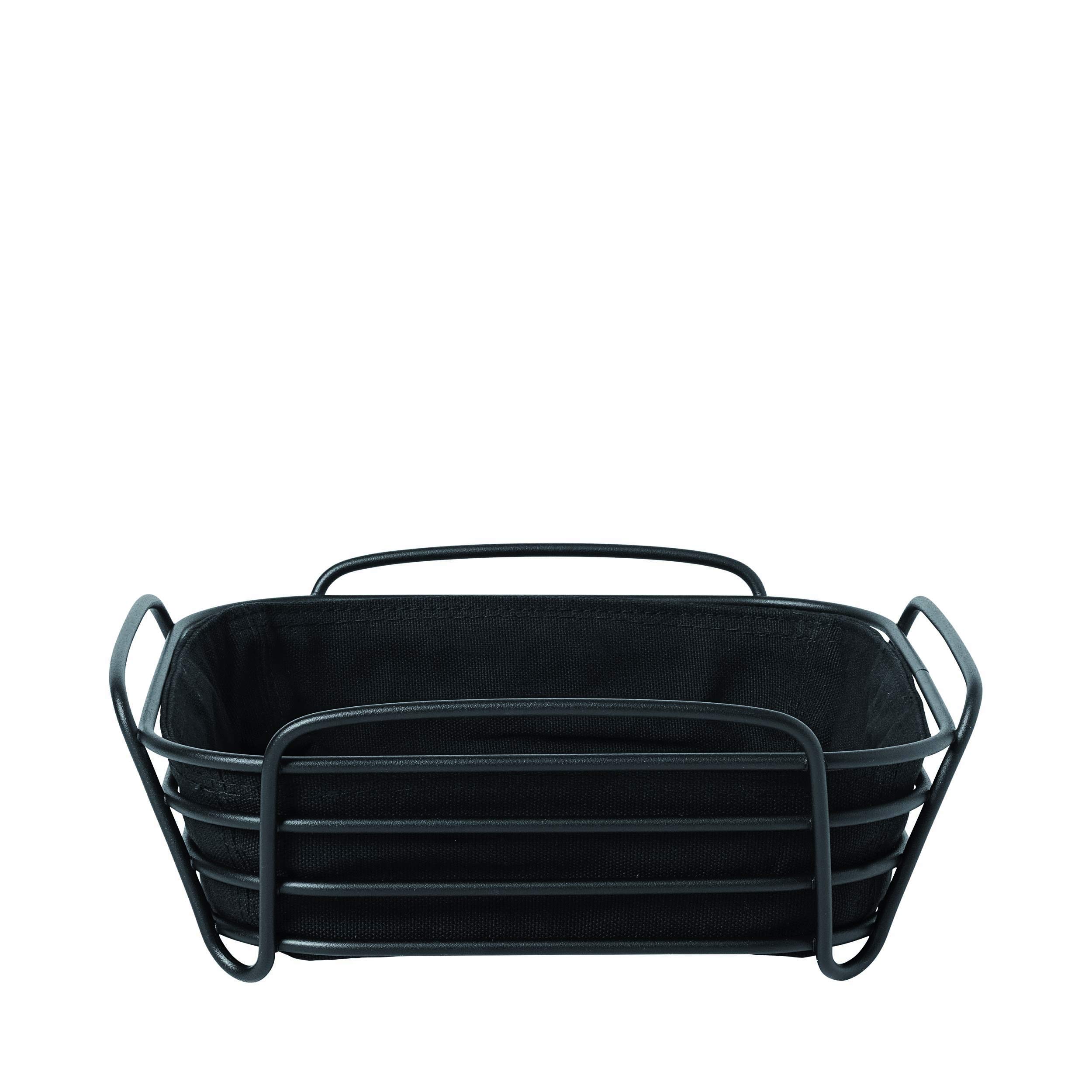 Corbeille à pain sans miettes avec sac amovible noir L