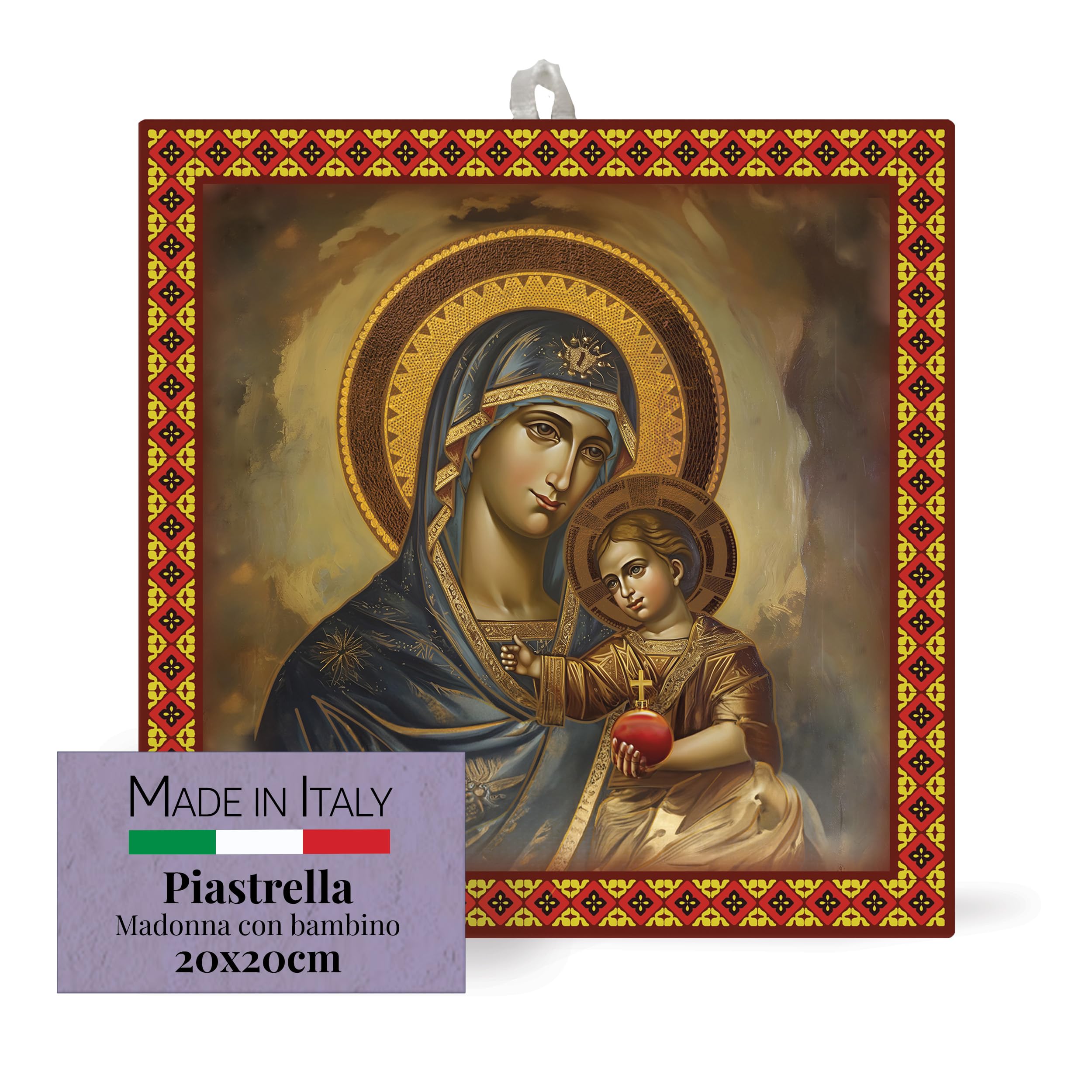 FRATELLI BONELLA - Piastrella 20x20 cm in Ceramica Raffigurante