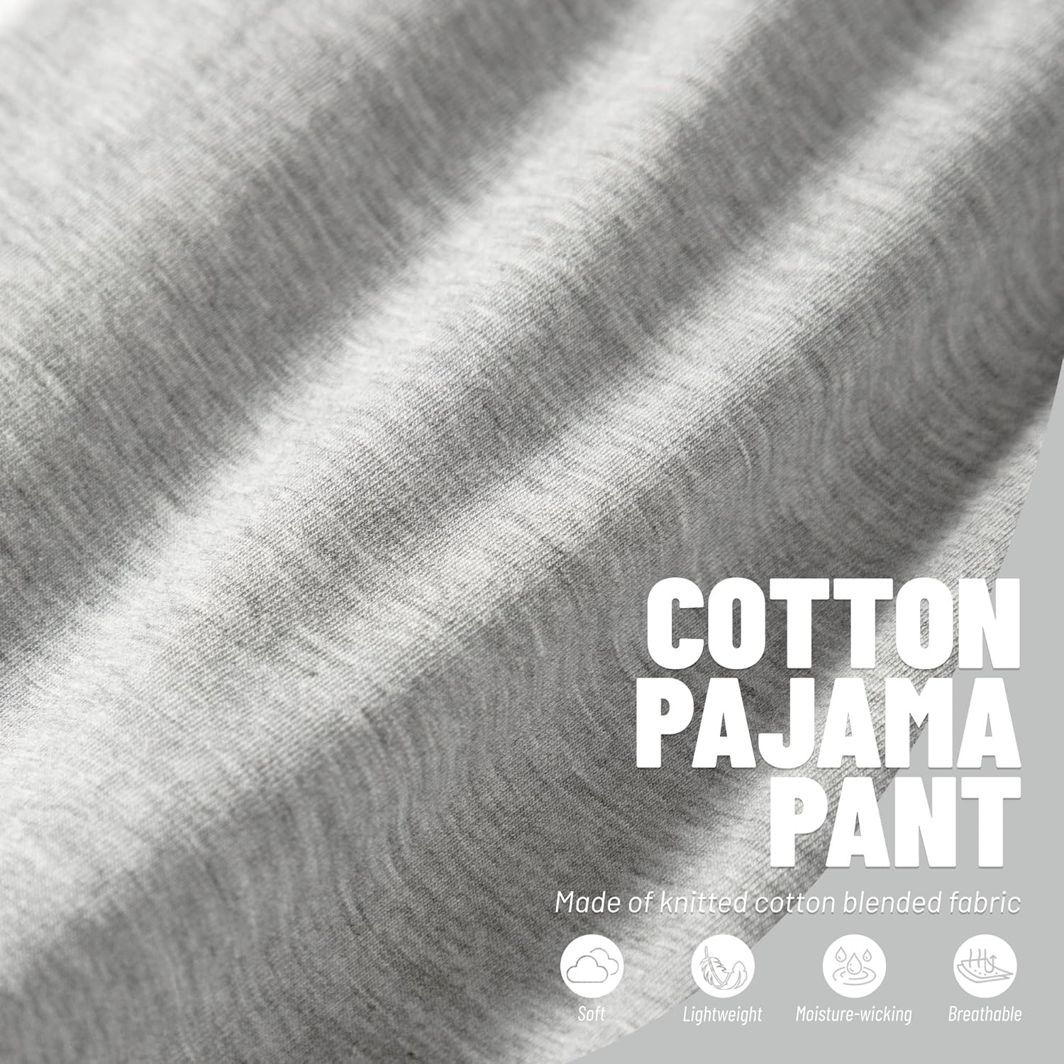 LYCY Womens Cotton Pajama Pants Soft Lightweight Lounge Sleep Bottoms with Pockets and Drawstring - Image 2