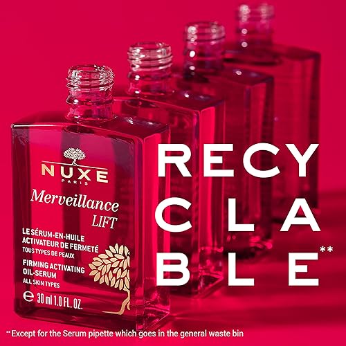 Miniatura 8 de NUXE Merveillance Lift and Smooth - Suero facial antienvejecimiento con aceite de microalgas para reafirmar y rejuvenecer la piel, 1 onza líquida