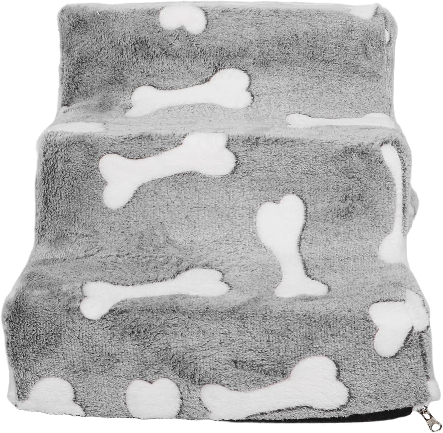 Ciieeo Dog Steps for Bed and Couch Non-Slip Pet Ladder with Bone Print Small Three-Step 34x40x30cm Indoor Stable Dog and Cat Stairs for High Beds and Couches