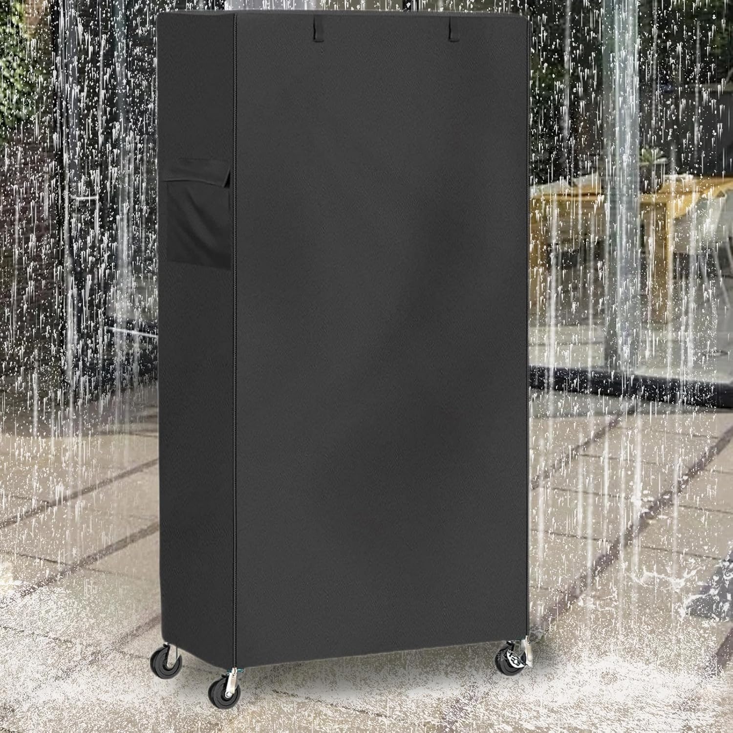 ワイヤーシェルフカバー | スタンディングシェルフユニットカバー、ジッパー付き防塵プロテクター 屋外ガレージパティオ屋内地下室キッチ