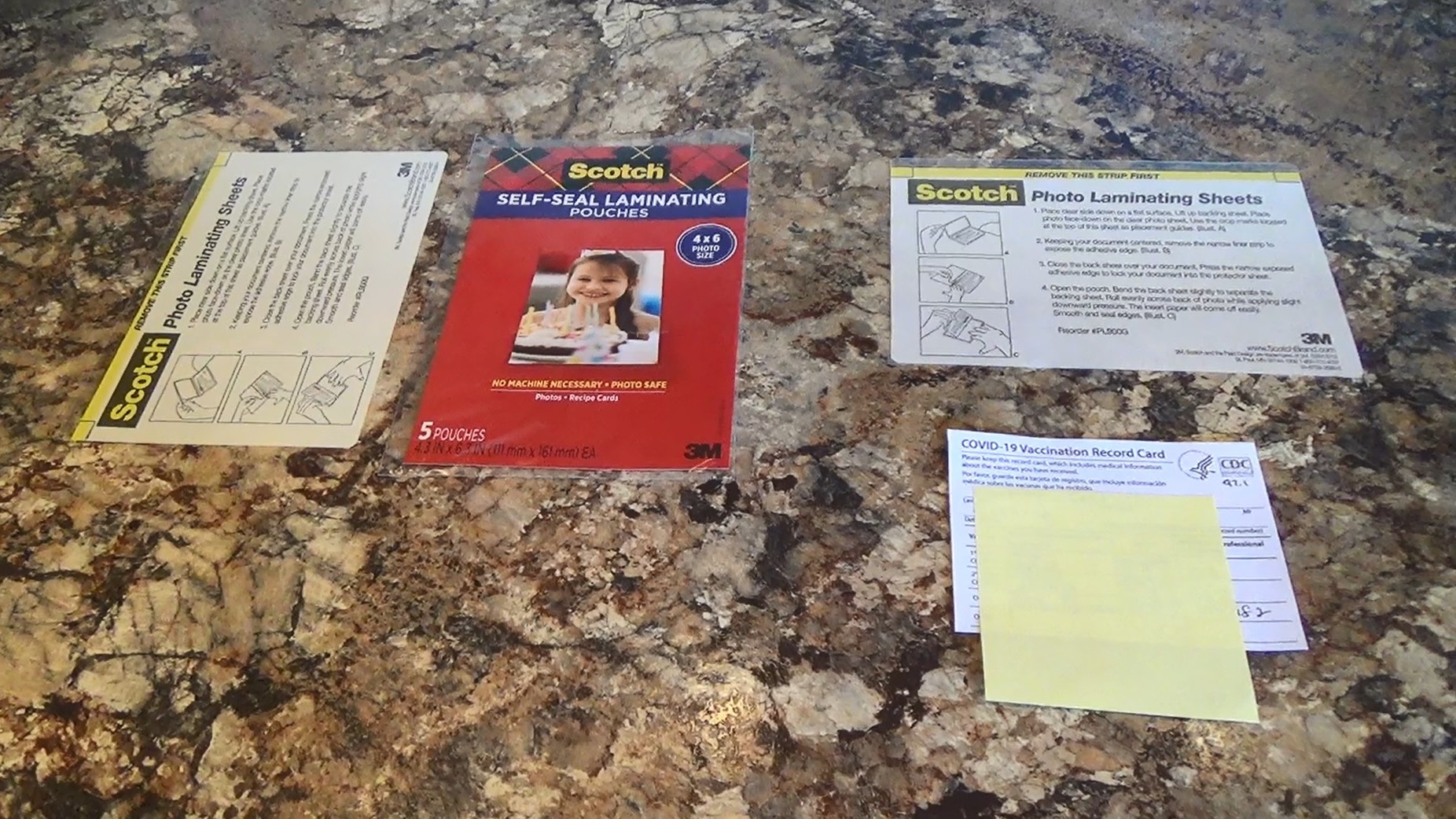 Scotch 4 x 6 Self-Sealing Laminating Pouches Review and Demo