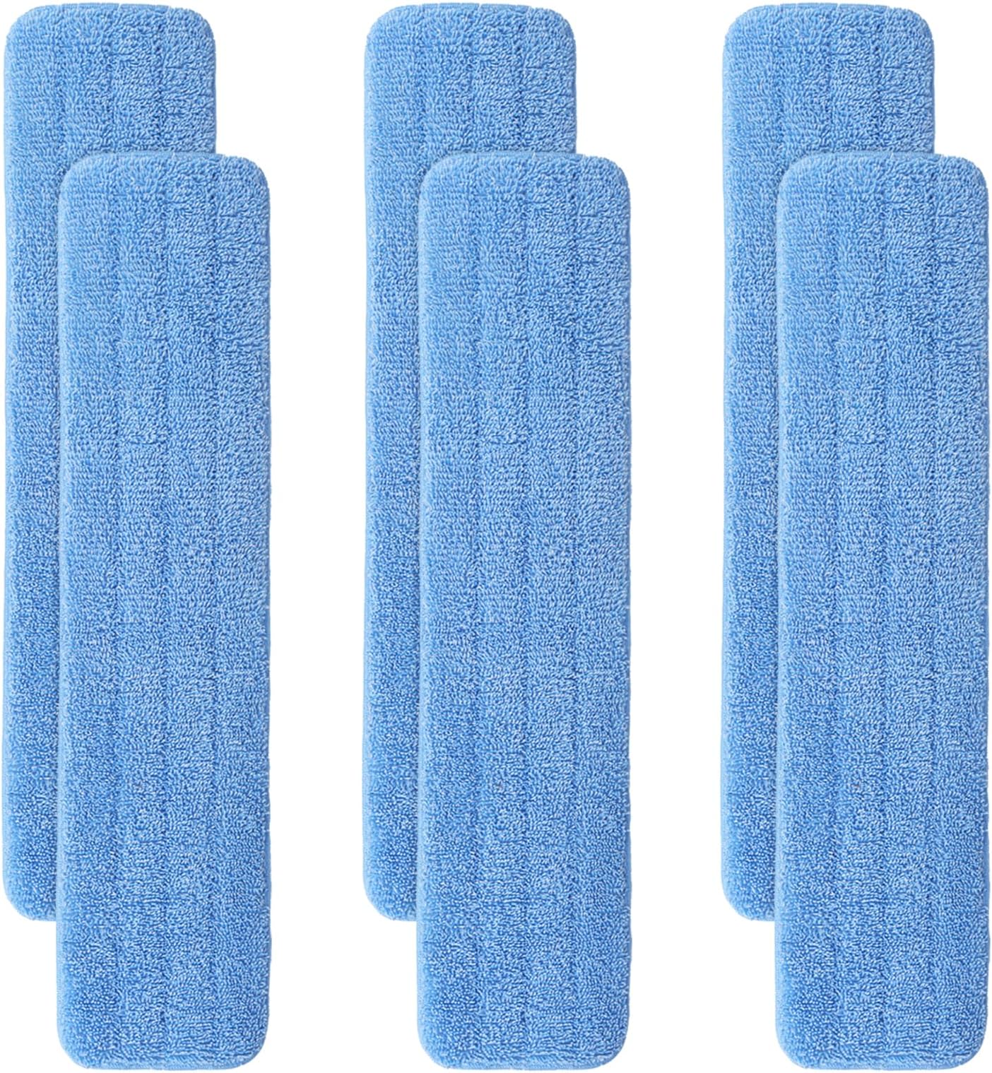 36" Microfiber Pad for Rubbermaid Commercial 36 Inch Mop Head - 6 Pack Replacement Wet & Dry Commercial Reusable Cleaning Mop Refills Fit for Any Microfiber Flat Mop System 36"