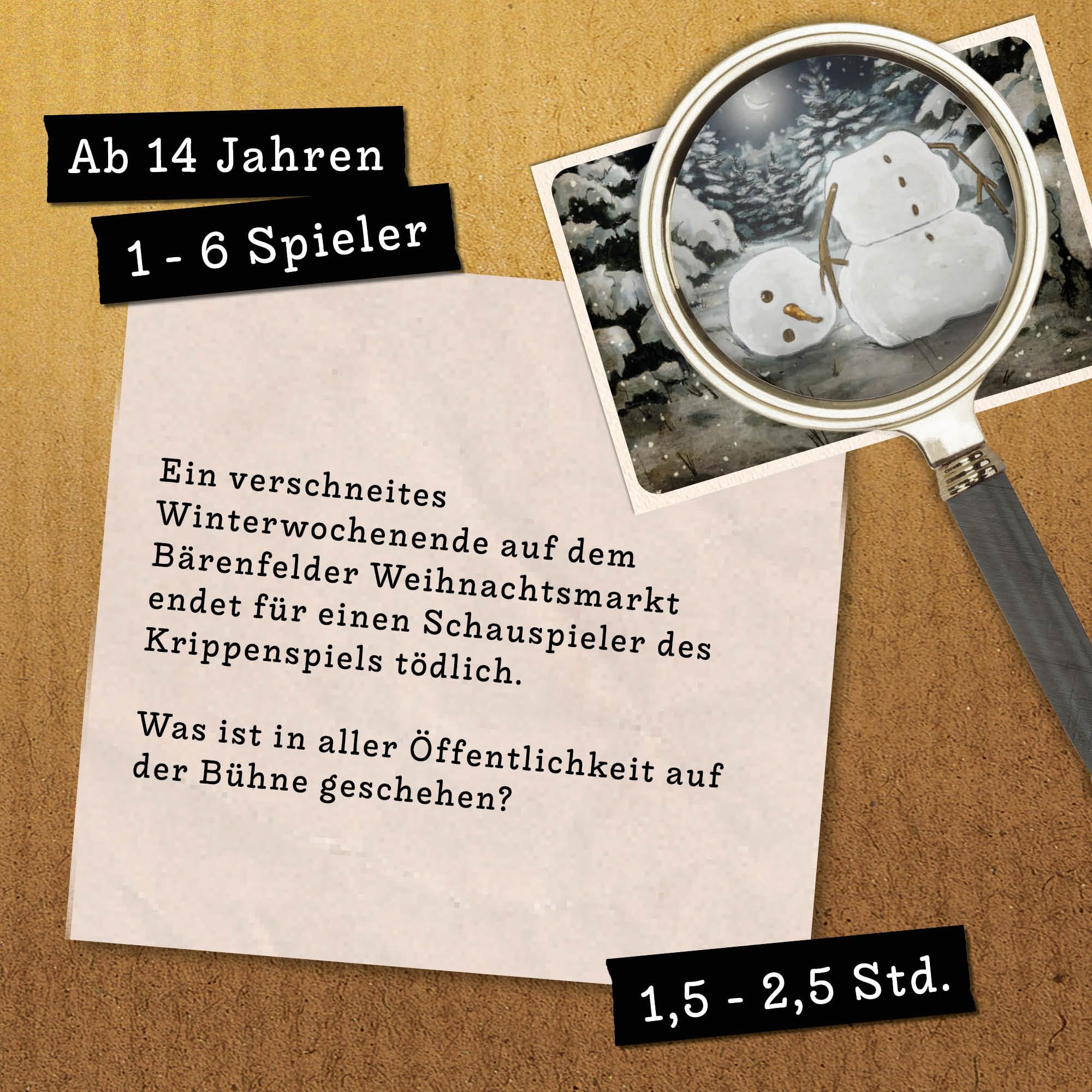 Hidden Games Tatort - Gioco da tavola dove bisogna risolvere un crimine, versione invernale (edizione tedesca)