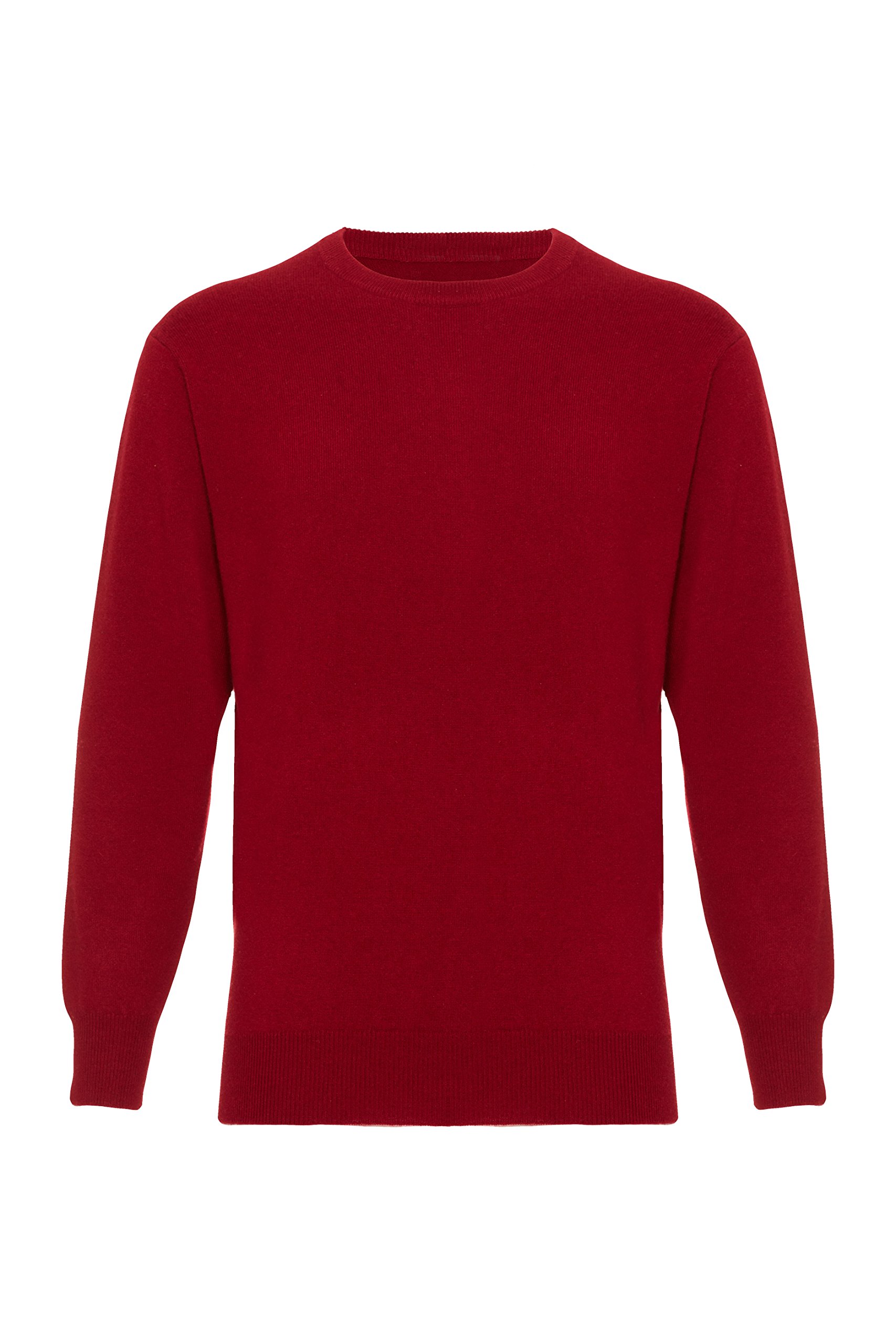 Lona Scott Mens Cashmere Jumper, Crew Neck, Wine XXL