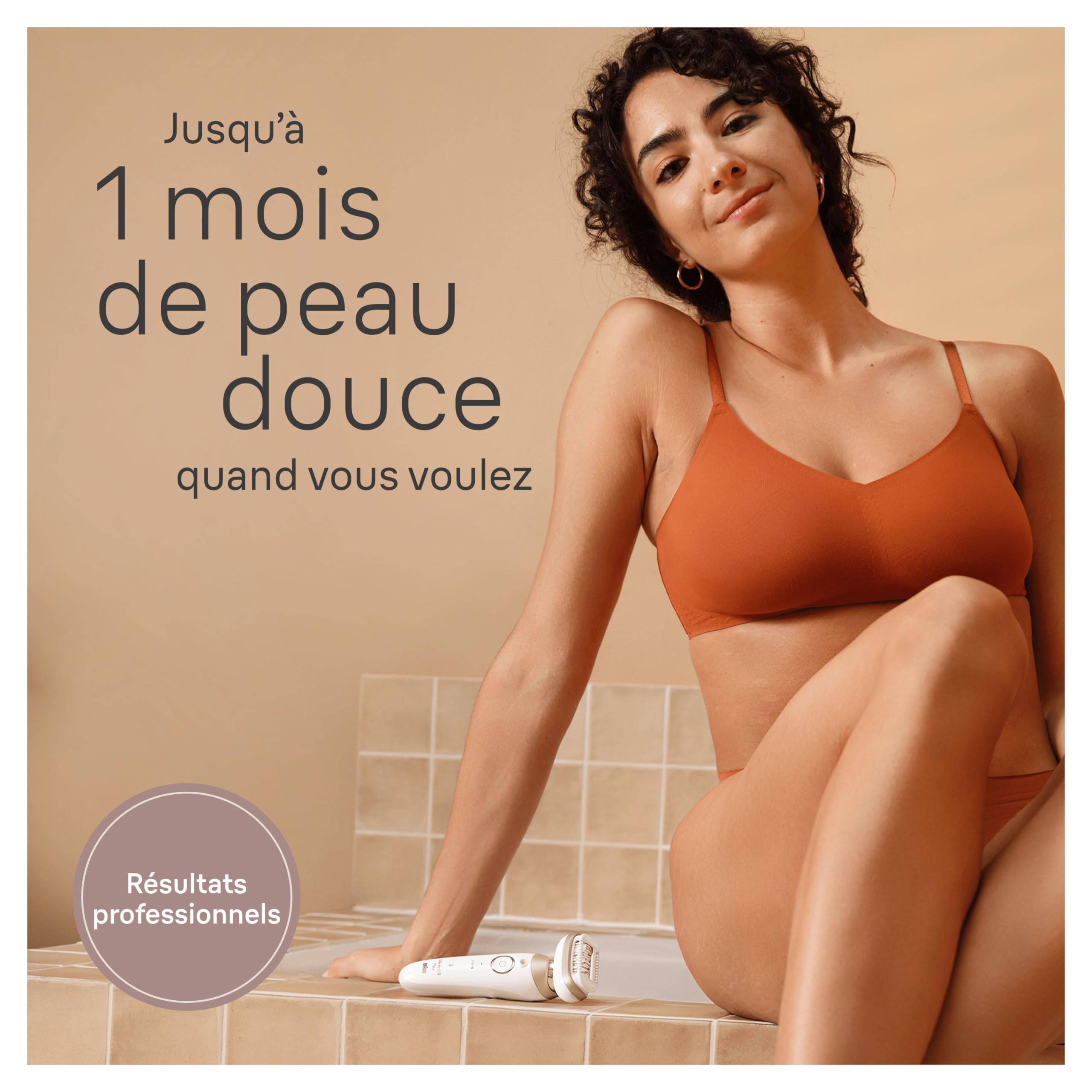 Braun Epilateur Electrique Pour Femmes Silk-épil 9 9-041 3D, Tête Flexible 360°, Etanche, Sans Fil, Kit D’Epilation Avec Tête De Rasoir, Sabot Tondeuse, Rouleaux Massage, Pour Tondre Et Raser
