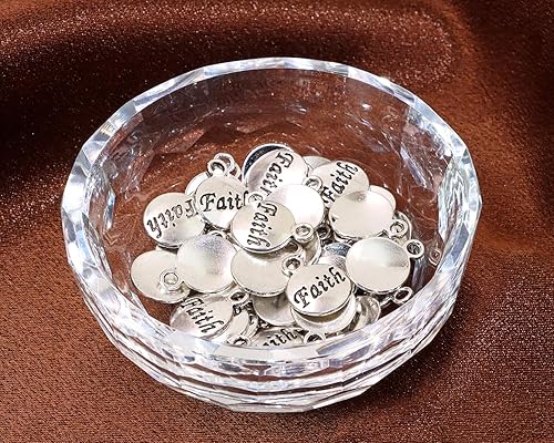 Miniatura 5 de Shapenty Dijes de fe inspiradores con mensaje para bricolaje, collares, aretes, pulseras, colgantes, llavero, marcador, fabricación de joyas,