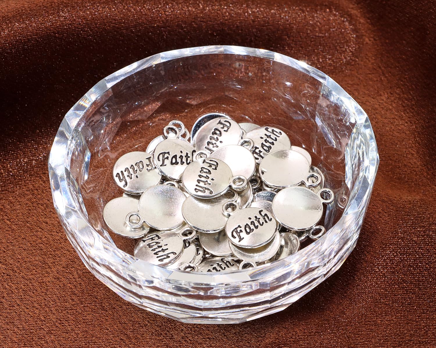 Shapenty Faith Charms Inspiration Message Charms for DIY Necklace Earring Bracelet Pendant Keychain Bookmark Jewelry Making Beading Ornaments Gift Inspiration Words Craft Projects, 50PCS - Image 5