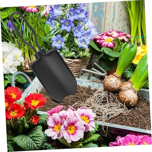 Miniatura 3 de Mini paleta de jardín plegable de acero inoxidable, mini palas, práctica pala de camping para jardinería viene con bolsa de almacenamiento