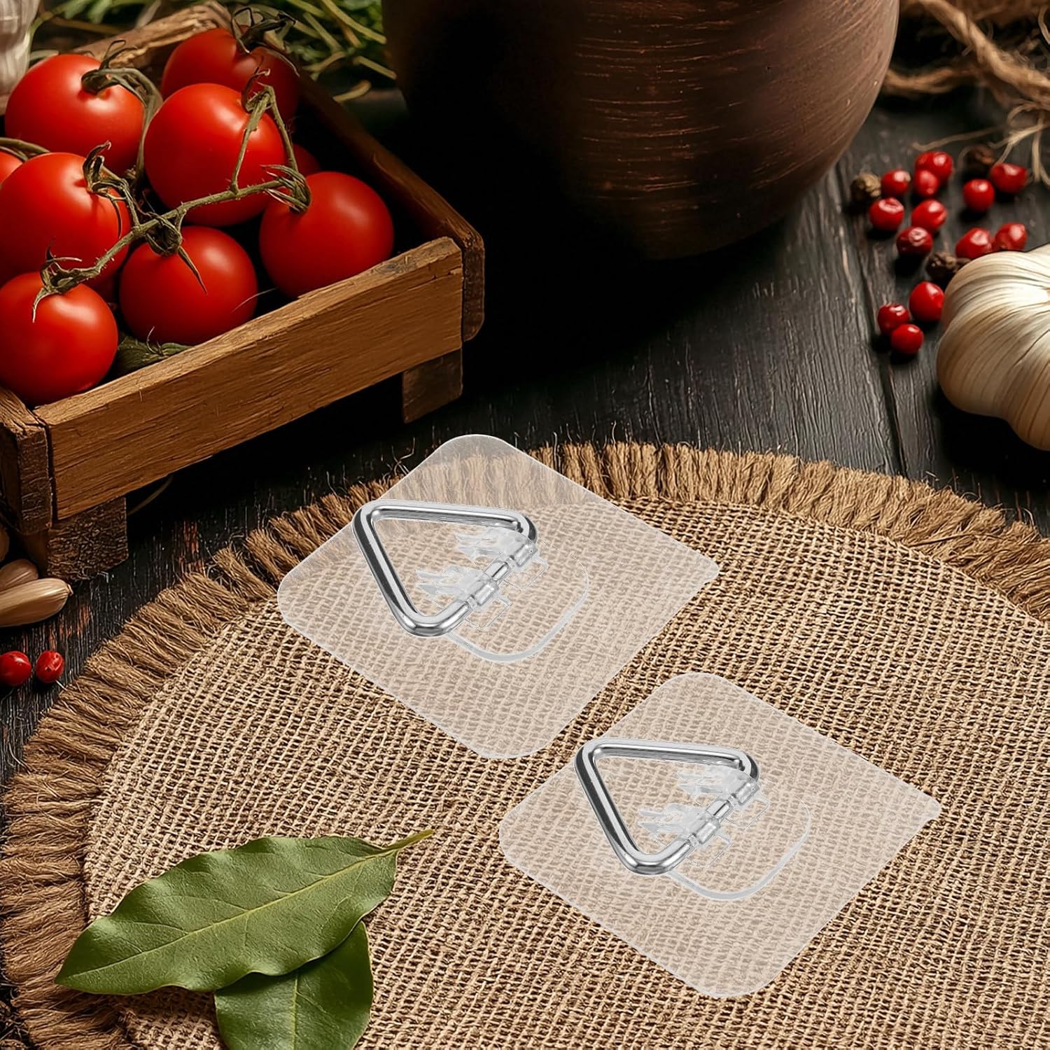 20pcs Invisible Plate Hangers with Self-adhesive Backing, Plastic