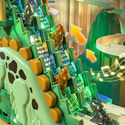Miniatura 2 de Juguete de escalera deslizante de dinosaurio para niños pequeños de 3, 4, 5, 6, 7, 8 años, juego de carreras de pistas, juguete de auto deslizante,