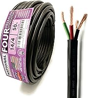 Vista 46 de Cable de alambre y cable nacional – Alambre de cobre premium de 12 AWG de 2 conductores, 50 pies, trenzado Fabricado en EE. UU., chaqueta flexible