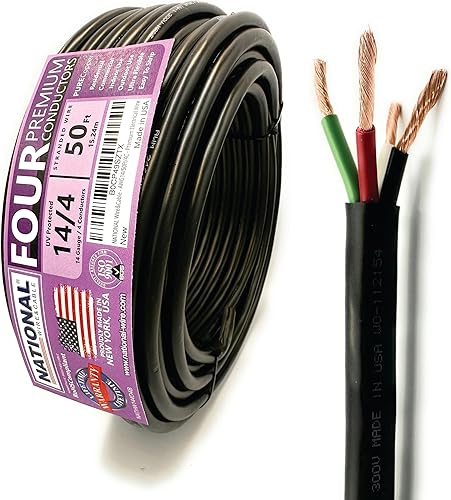 Miniatura 46 de Cable de alambre y cable nacional – Alambre de cobre premium de 12 AWG de 2 conductores, 50 pies, trenzado Fabricado en EE. UU., chaqueta flexible