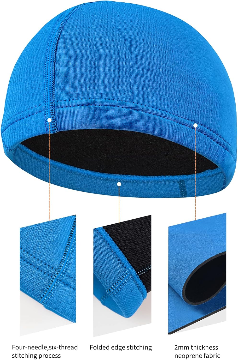 Wetsuit Diving Hood Neoprene Triathlon Beanie 2mm 3mm Thermal Swim Scuba Cap Men Women Youth Keeps Long Hair Clean - Image 5