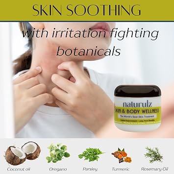 Naturulz Skin & Body Wellness 4oz Fast-Absorbing Everyday Moisturizer with Nourishing Coconut oil. Antioxidant-rich Skin Barrier Formula With Vitamin E, Vitamin A (retinoids) and Green Tea.
