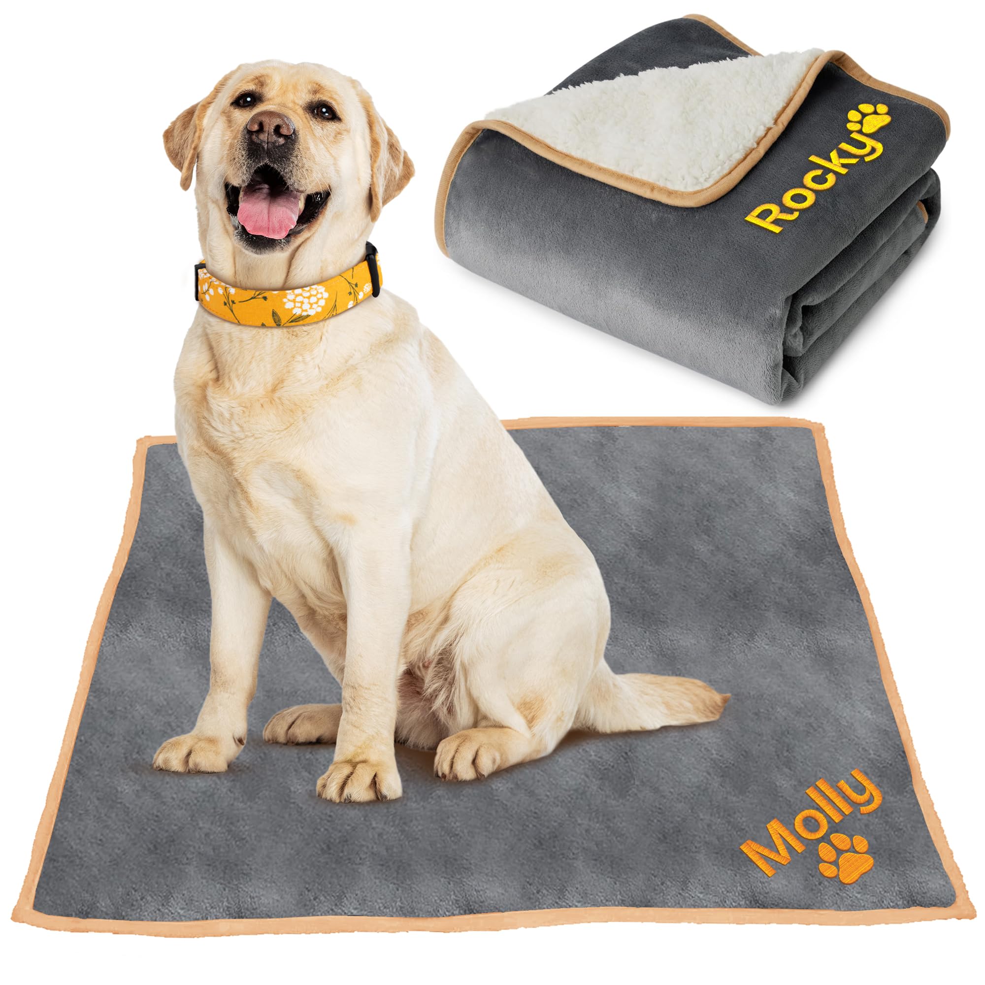 Personalized Dog Blanket with Name, Custom Blankets for Dog, Embroidered  Waterproof Blanket Soft and Comfortable for Small, Medium Large Dogs, Best