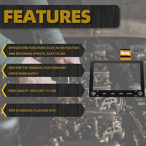 Miniatura 3 de Dasbecan Pantalla táctil de 8 pulgadas con 2 perillas compatible con Mitsubishi Outlander Sport Mitsubishi ASX 19-21 reemplaza el digitizador de