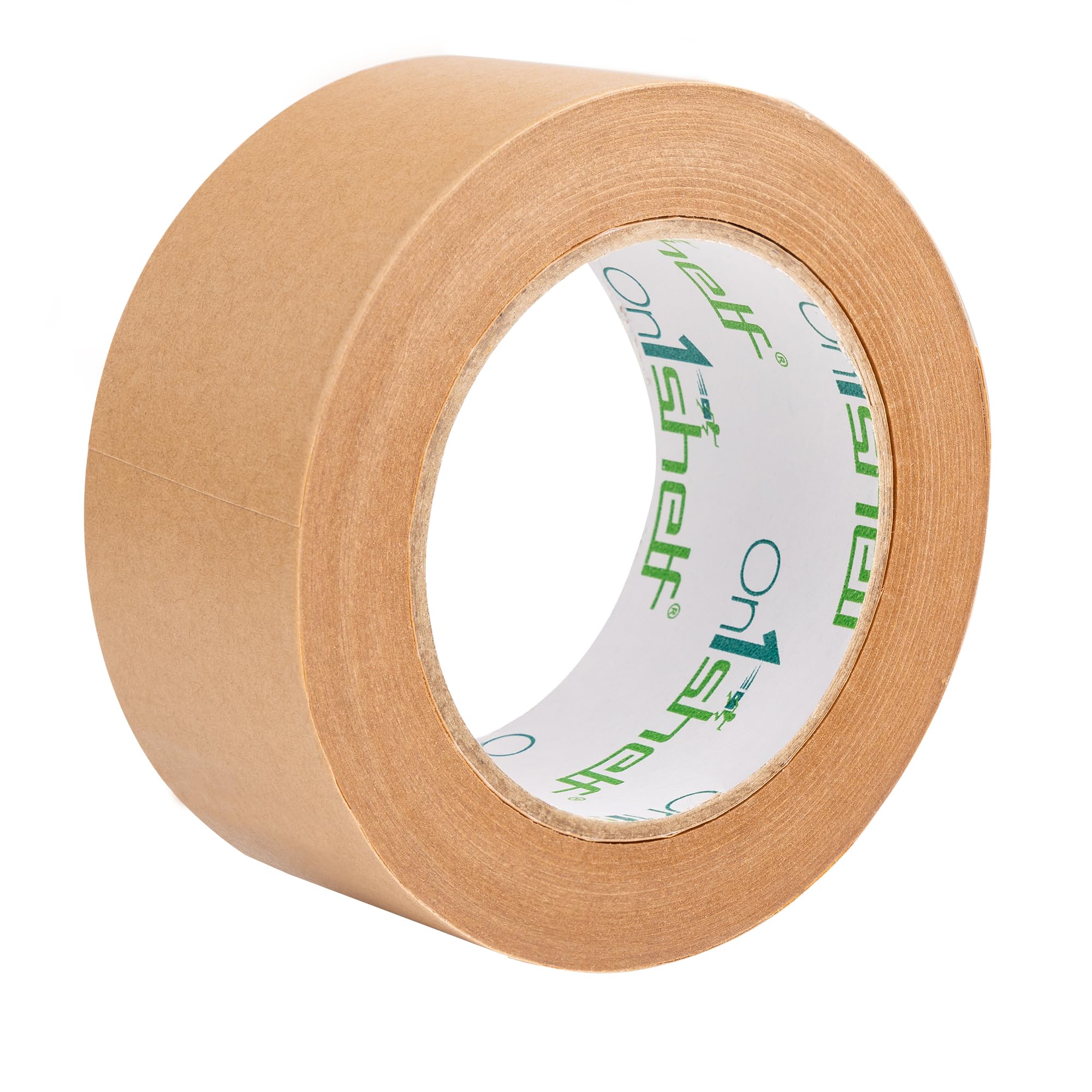 On1shelf® Eco-Friendly Biodegradable Kraft Carton Sealing Tape - 50m Long, Brown, 48mm