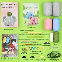 Vista 2 de WONVOC Kit de inicio de ganchillo, kit de ganchillo para principiantes para adultos, instrucciones paso a paso, tutorial en video, suministros