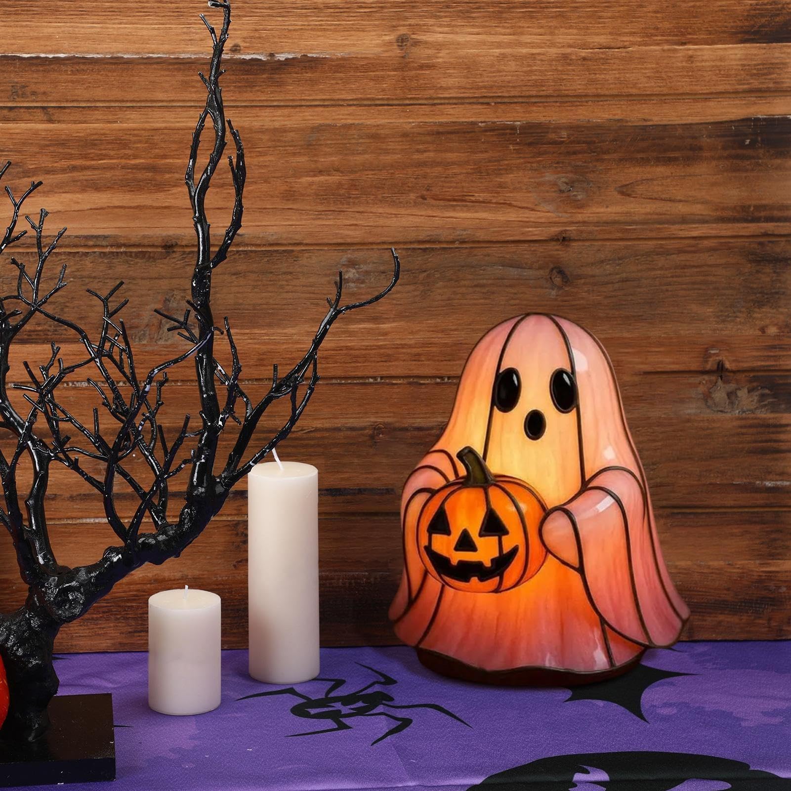 Genérico Lámpara de Halloween - tu Fantasma,Decoración LED Portátil para Estanterías Habitación Infantil Dormitorio Mesa Decoración Interior de Hogar
