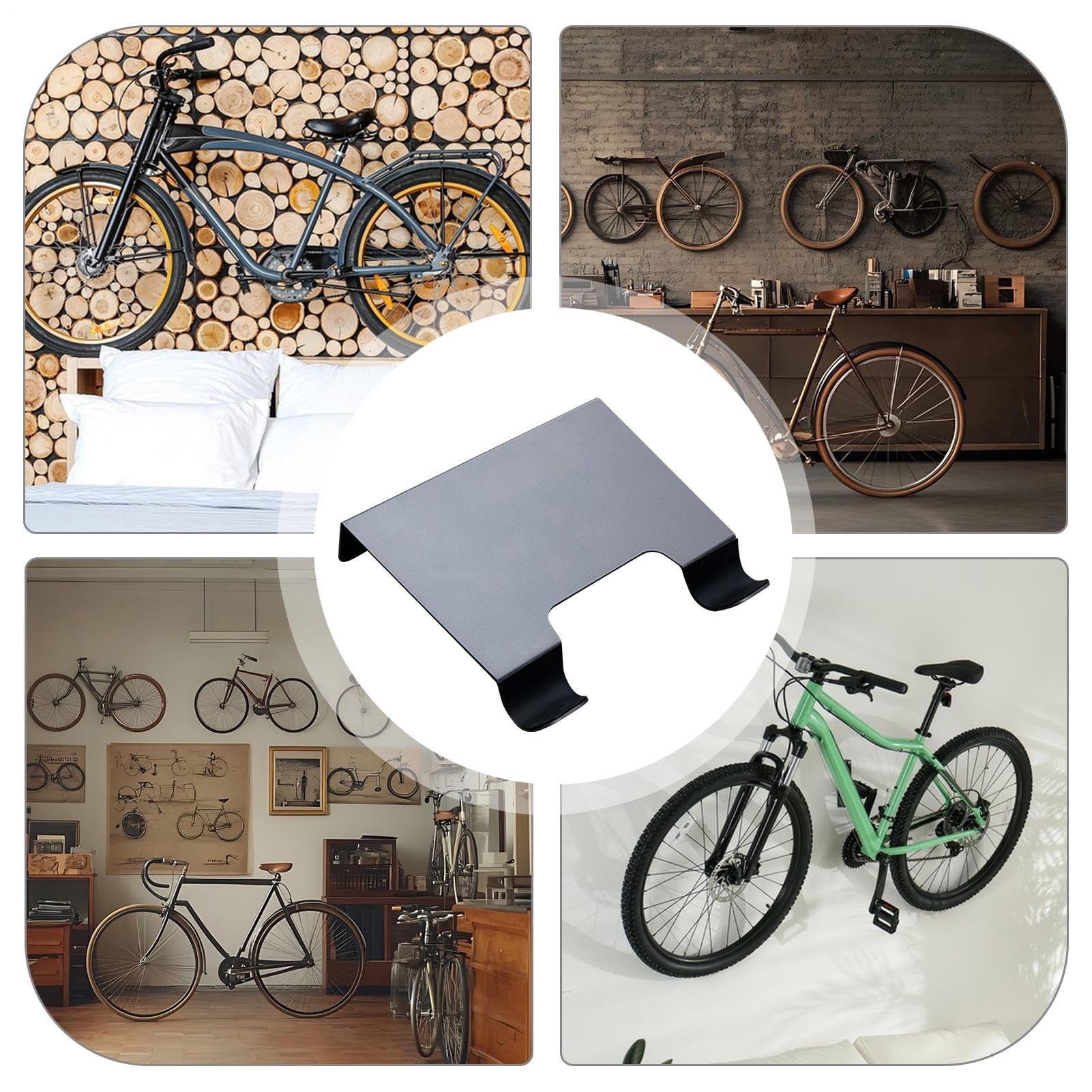 Portabicicletas para montaje en pared - Soporte de pared para garaje de carga pesada, soporte y organizador para bicicletas | Uso interior y exterior en casa o apartamento