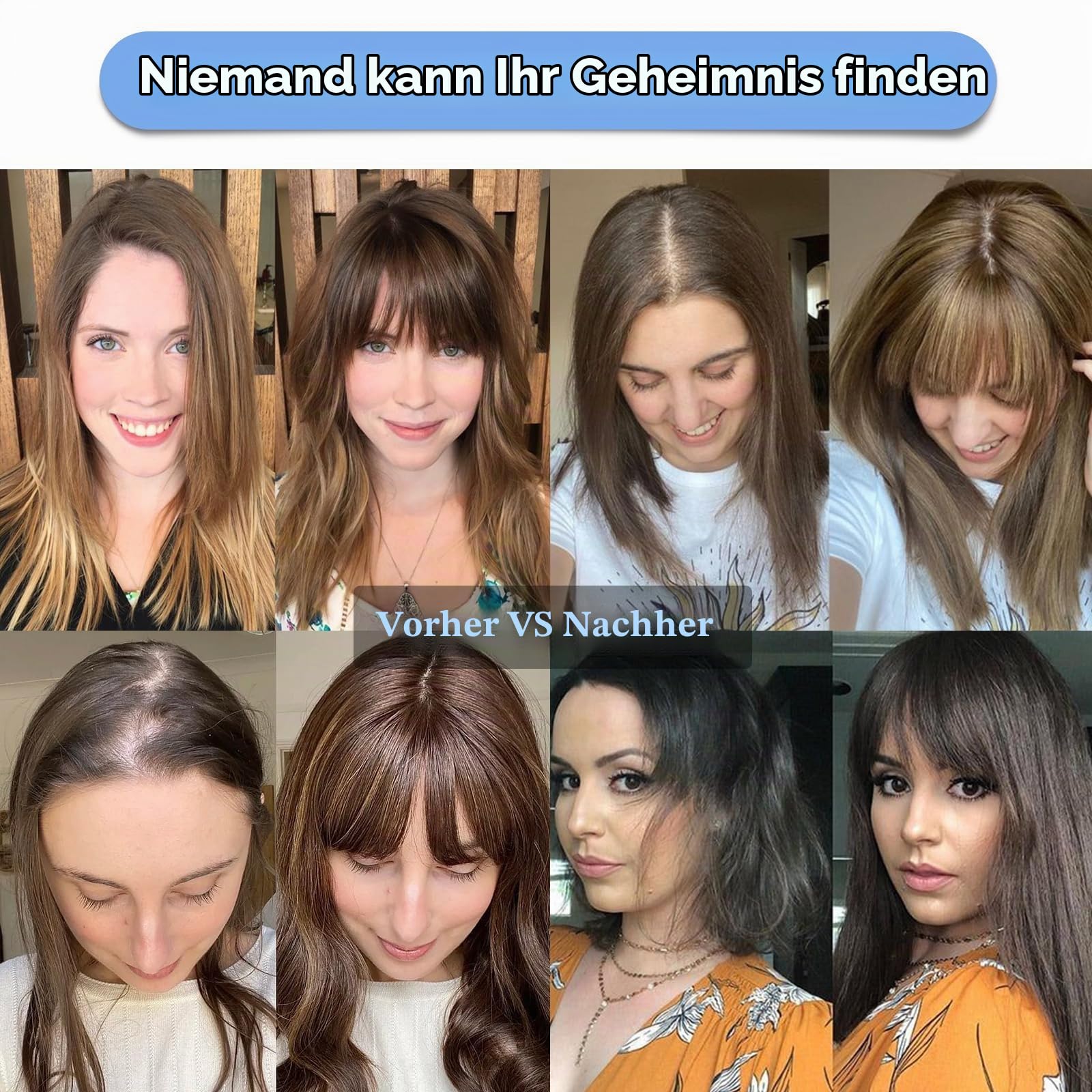 EMMOR Haartopper für Frauen, Haarverlustabdeckung, Haarverdichtung für Frauen mit dünner werdendem Haar, Echthaar, 150% Dichte, Seidenbasis, drei Clips im Topper, 14 Zoll, Farbe 4#.