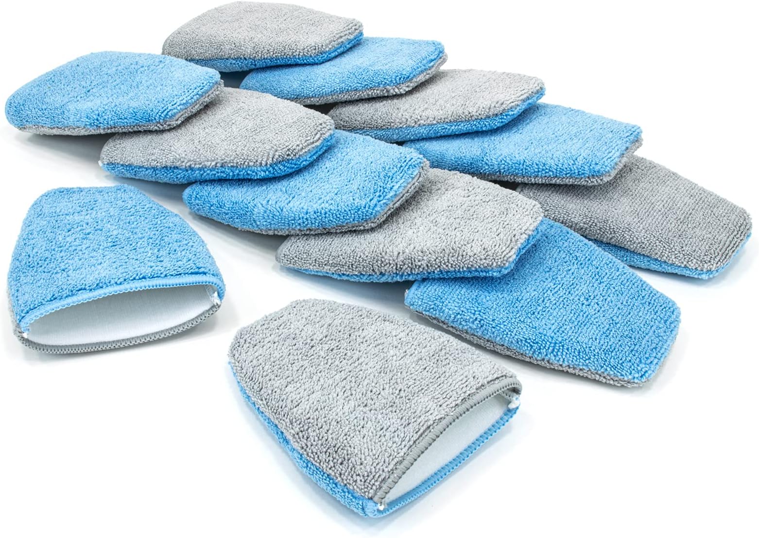 Autofiber[Saver Mitt] Coating Applicator Fingertip Mitt with Barrier Layer (5 in. x 4 in.) Blue/Gray - 12 Pack