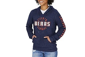 Zubaz NFL Women's Marled Soft Hoodie: Chicago Bears Spirit, Large
