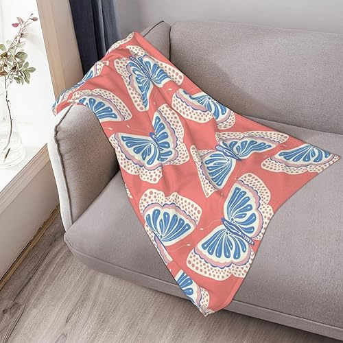 Miniatura 6 de Manta de mariposa para mujer, suave manta de forro polar de verano, lavable, manta ligera de viaje para sofá, cama, sillón durante todas las