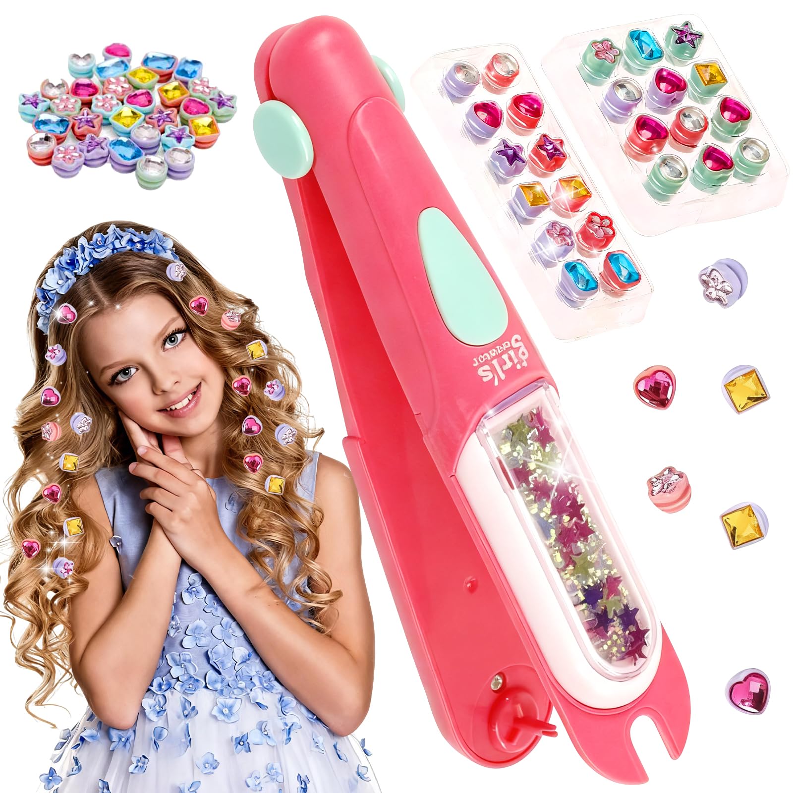 Trenzador Automático De Pelo Para Niñas – Dispositivo Eléctrico DIY Con Cuentas Y Gomas, Regalo Navideño Para 3-14 Años