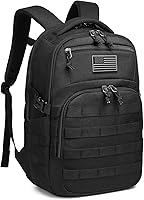 Wotony Military Tactical Backpack for Men - 25L Durable MOLLE Assault Pack, Black, Hydration Ready