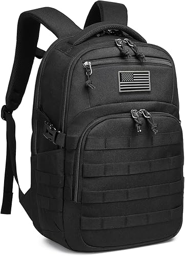 Wotony Mochila táctica militar, mochila para hombres pequeña bolsa táctica de asalto negro