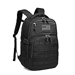 Wotony Military tactical backpack, backpack for men black small tactical assault bag (Coffee, 20 inch)
