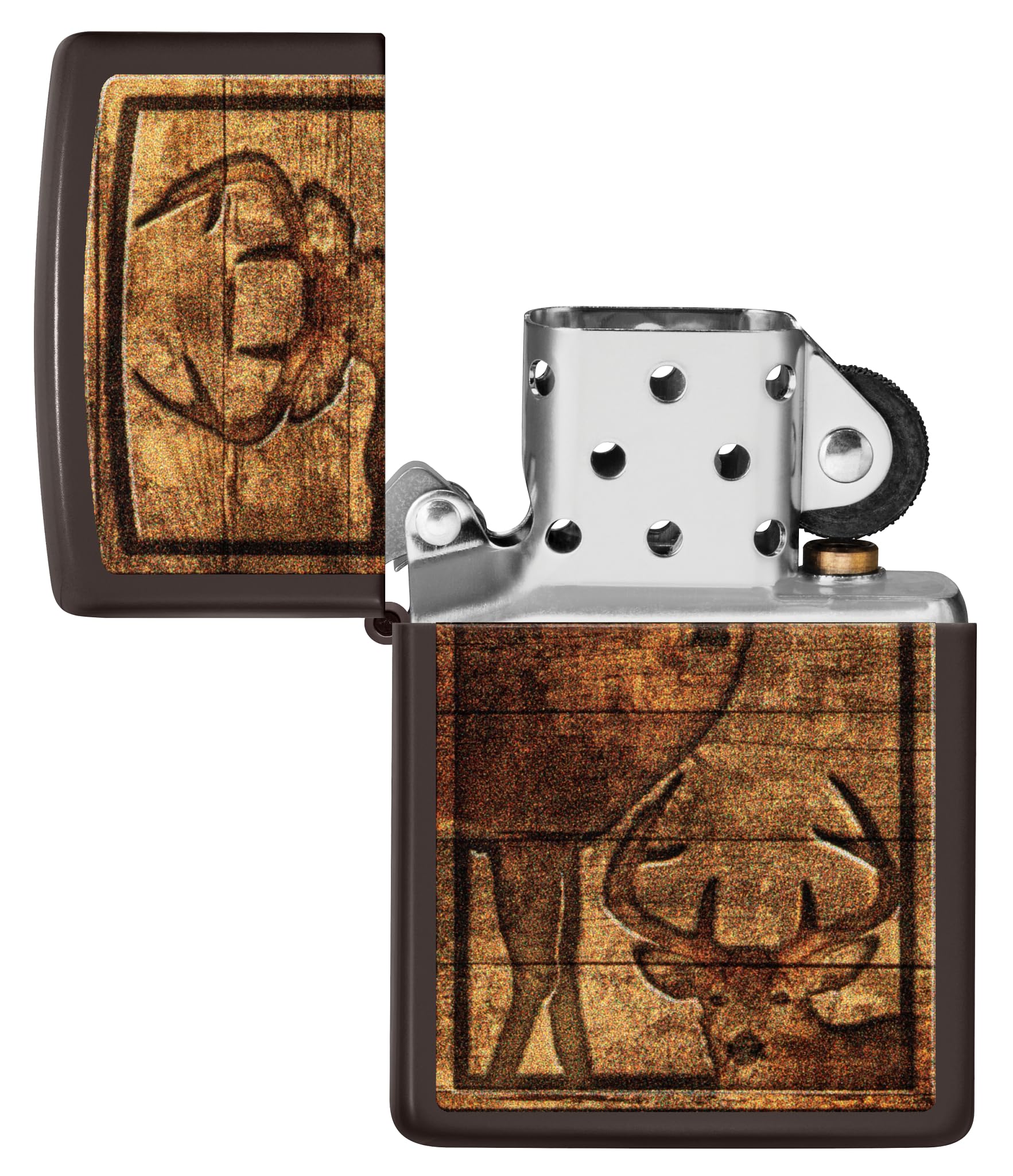 Zippo Accendino tempesta – Outdoor Wooden Nature, Brown, Color Image – Ricaricabile – Riutilizzabile – Design antivento – Confezione regalo – Made in USA