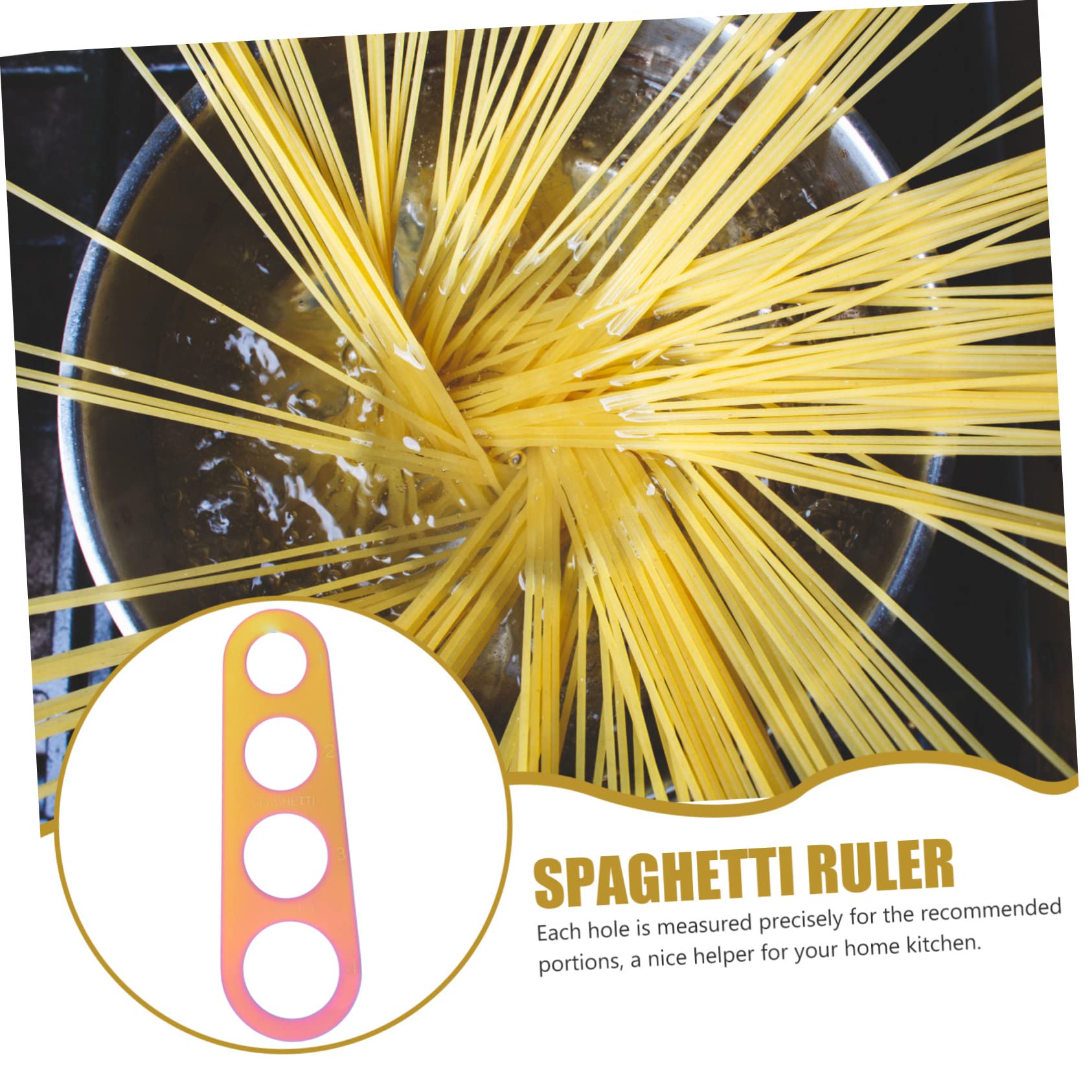 VINTORKY 3pcs 4-hole Pasta Ruler Pasta Spaghetti Italian Pasta Spaghetti Portion Diameter Mostaccioli Pasta Cooking Pasta Ruler Pasta Serving Measure Tool Cooks Measure Para Stainless Steel