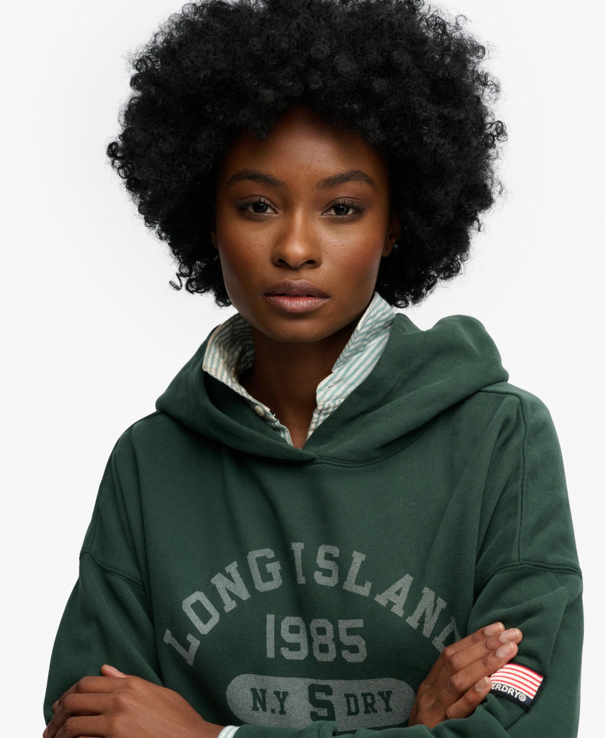 Superdry Damska bluza z kapturem Athletic Essentials o luźnym kroju