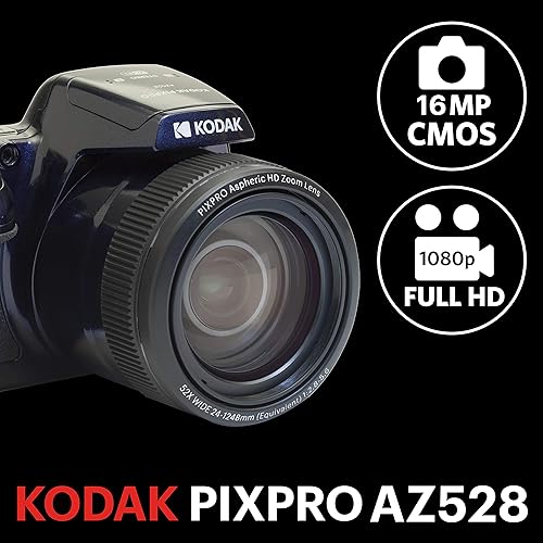 Miniatura 2 de KODAK PIXPRO AZ528 Astro Zoom BSI-CMOS Bridge Cámara digital 16MP 52X 1080p Wi-Fi (azul medianoche)