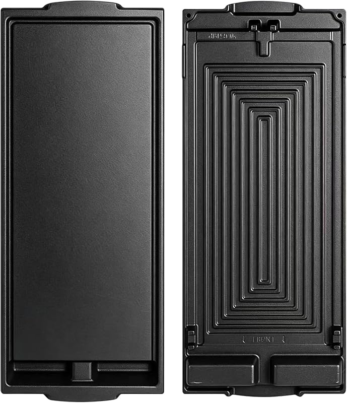 Upgraded W10432544 Cast Iron Griddle for Whirlpool Gas Stove Top Griddle Parts, W10432539 Stovetop Griddle for Whirlpool KitchenAid Jennair Maytag Gas Cooktop Parts Burner Center Griddle Flat Top Pan