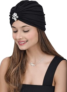 The Headscarves Bamboo Viscose Fashionable Women Brooch Turban Beanies(Multicolor) Price In India