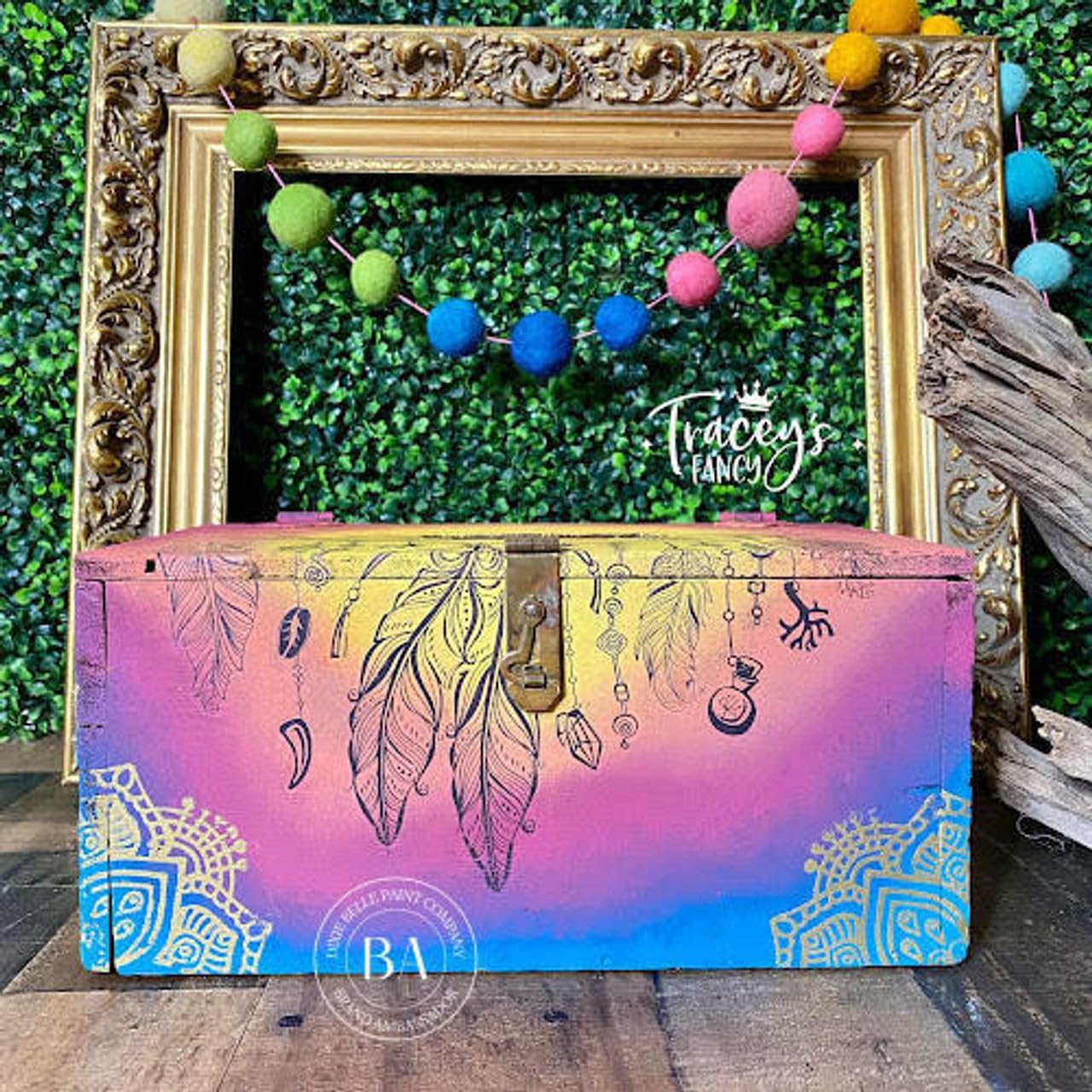 Dixie Belle Belles & Whistles Transfer | Boho Soul | 24.8” x 38.8” Sheet | Rub On Decorative Transfer for Crafts, Furniture, DIY | Crafting Design Transfer