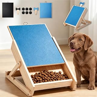 Dog Nail Scratch Board with Treat Box, Adjustable Nail File Board