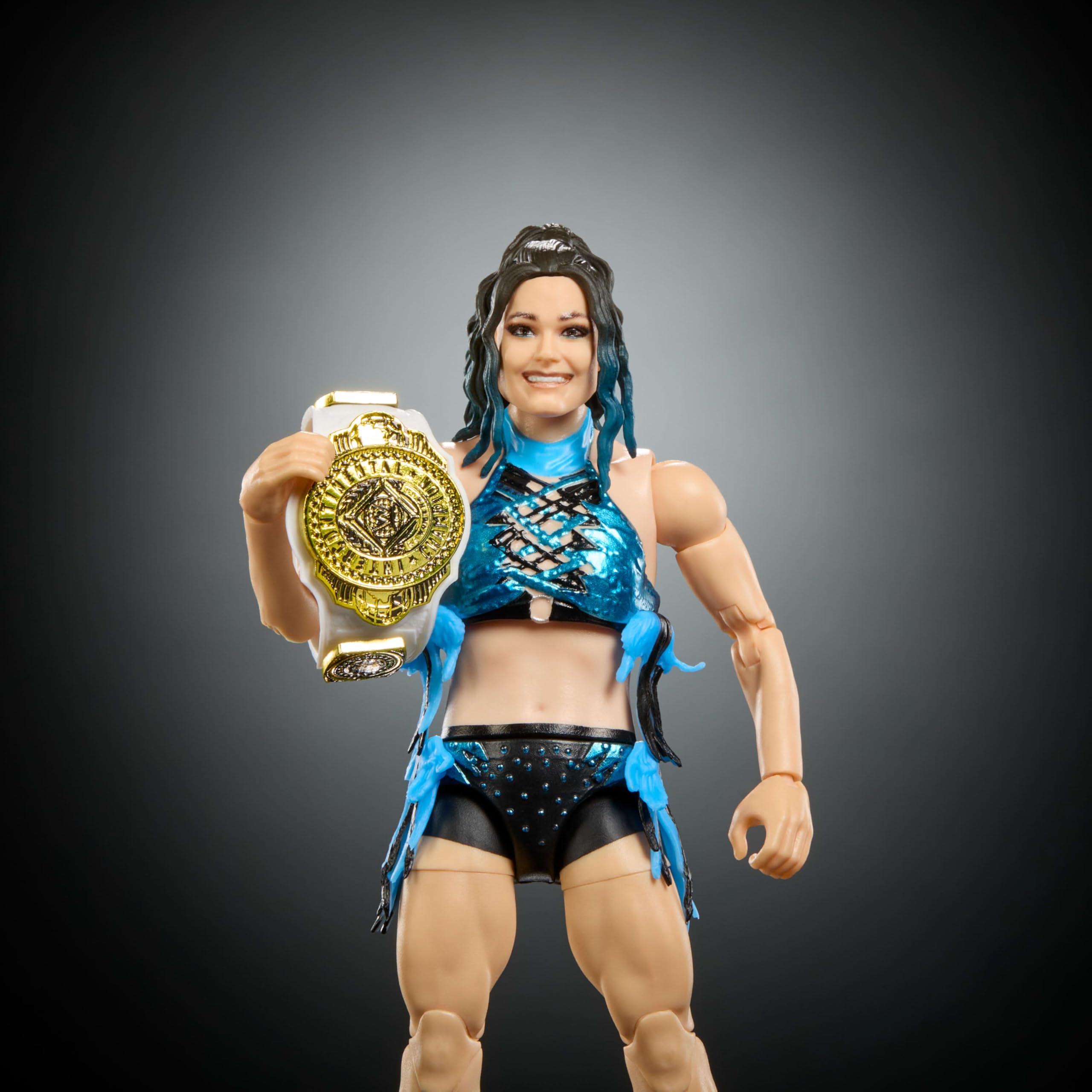 Mattel WWE Elite - Figura de acción y accesorios, serie #124, Lyra Valkria coleccionable de 6 pulgadas con 25 puntos de articulación y manos intercambiables