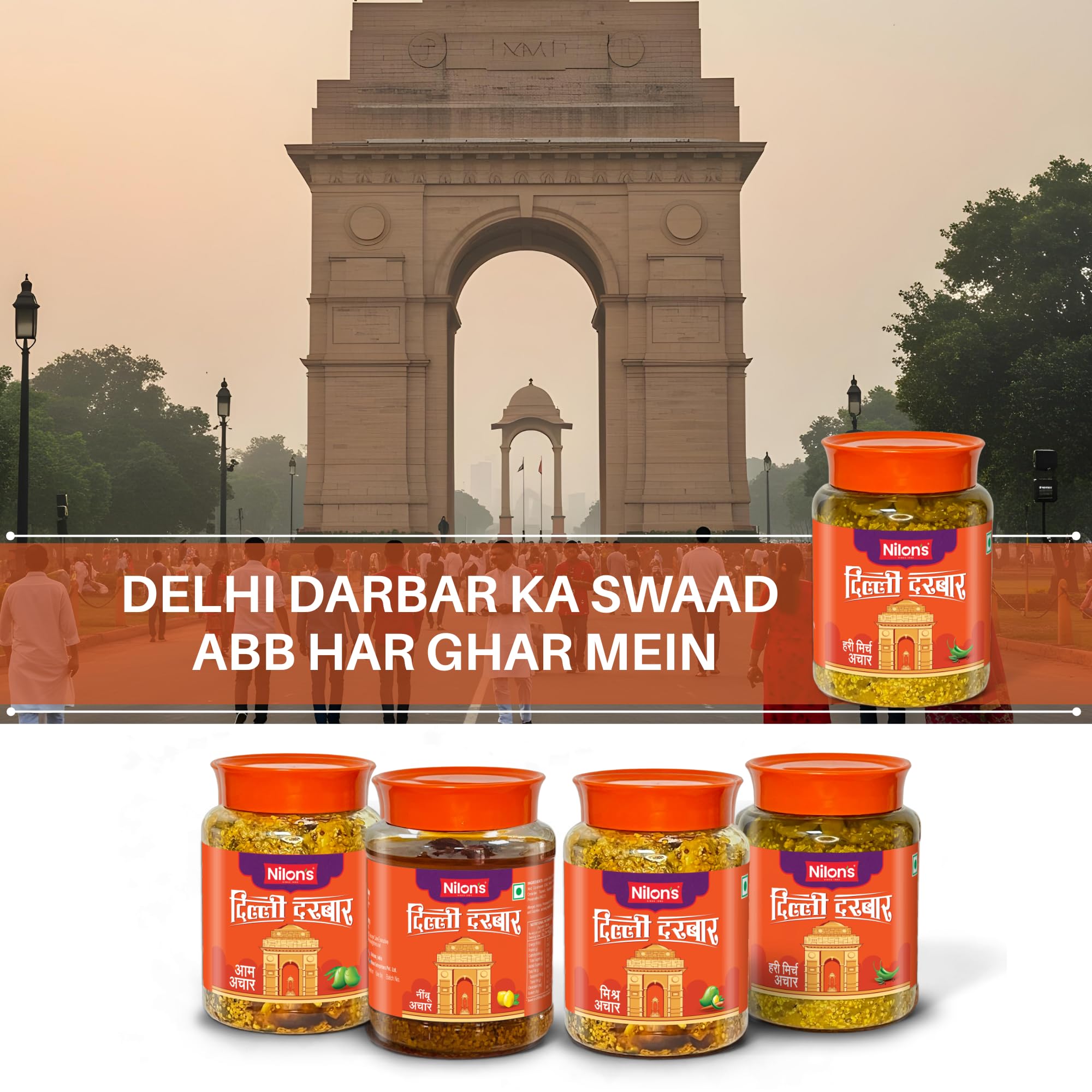 Nilon's Delhi Darbar Green Chilli Pickle (475g) Homemade Hari Mirch Ka Aachar | Spicy Pickle in Authentic North Indian Style with Green Chilli, Mustard Oil & Spices with No Added Artificial Colour 3