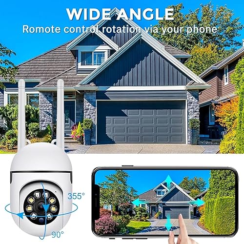 Miniatura 2 de Outdoor Security Cameras - 2.4GHz WiFi Cam for IndoorOutdoor Monitoring - HD 1080P Dome Surveillance Cameras 360 View - IP66 Waterproofs Home Camera